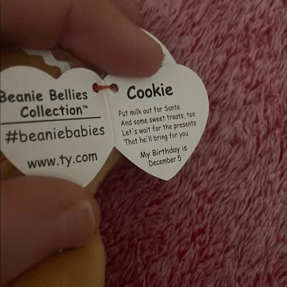 Ty Brown and Blue Stuffed Animal Gingerbread Plush - Picture 2 of 5